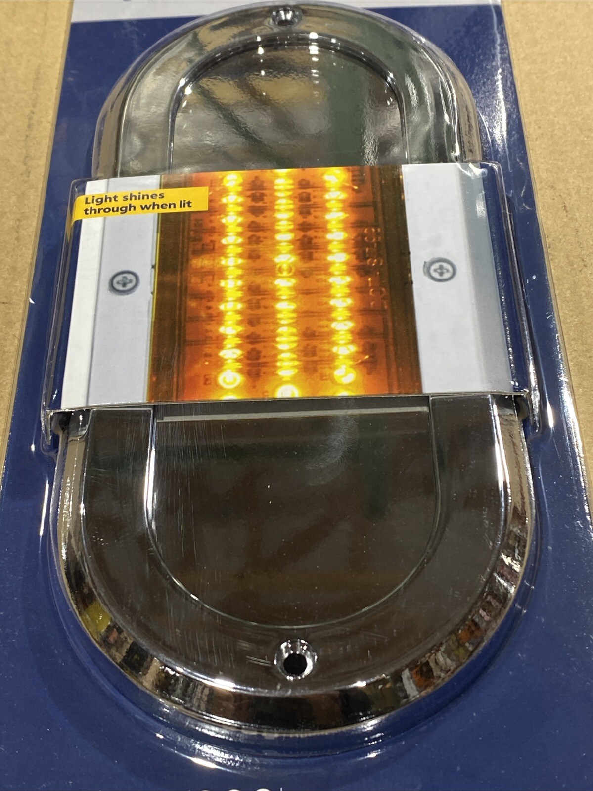 United Pacific 34076, 6″ Oval Chrome Mirror Light Bezel / Cover New
