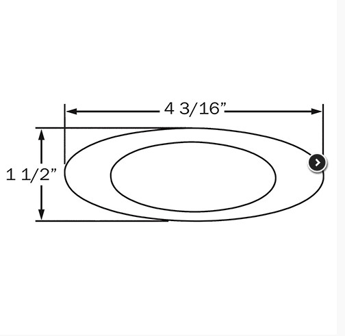 Qty 2** Optronics 00212727P Plastic Oval Chrome Marker Clearance Bezel M5 Series
