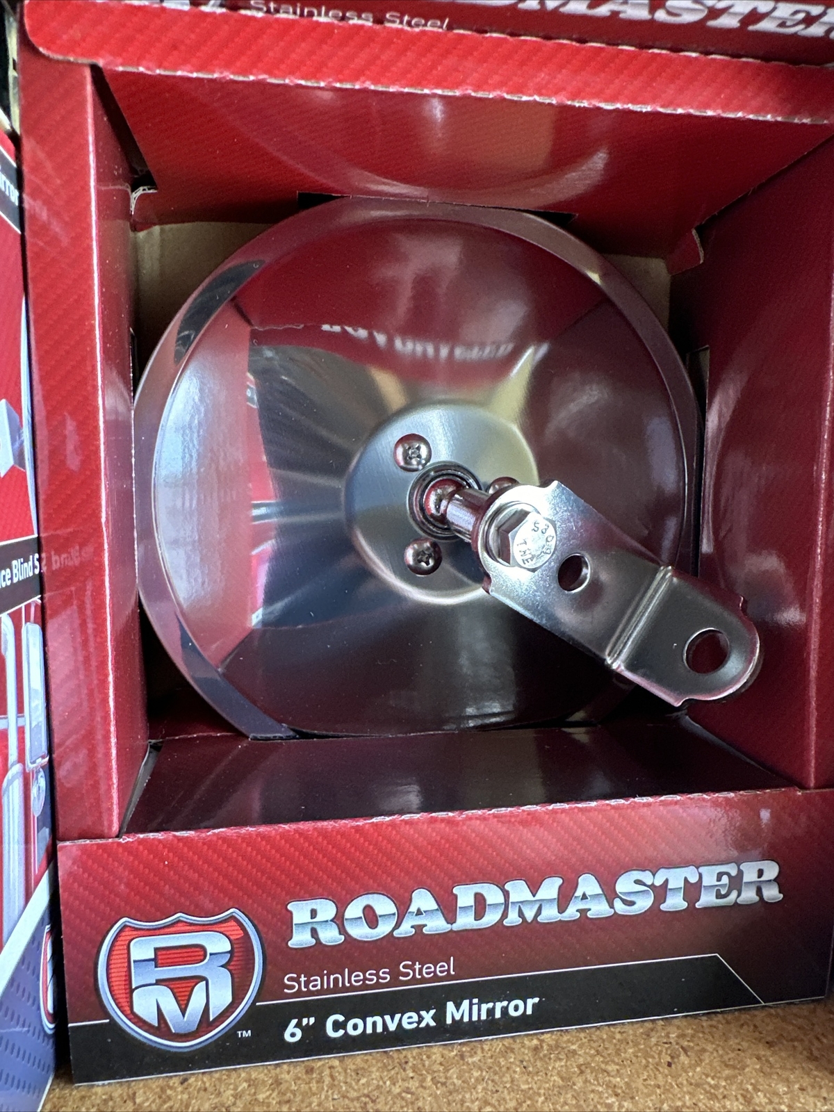Roadmaster 4060S 6″ Convex Mirror Head With Smooth Back, Center Mount.