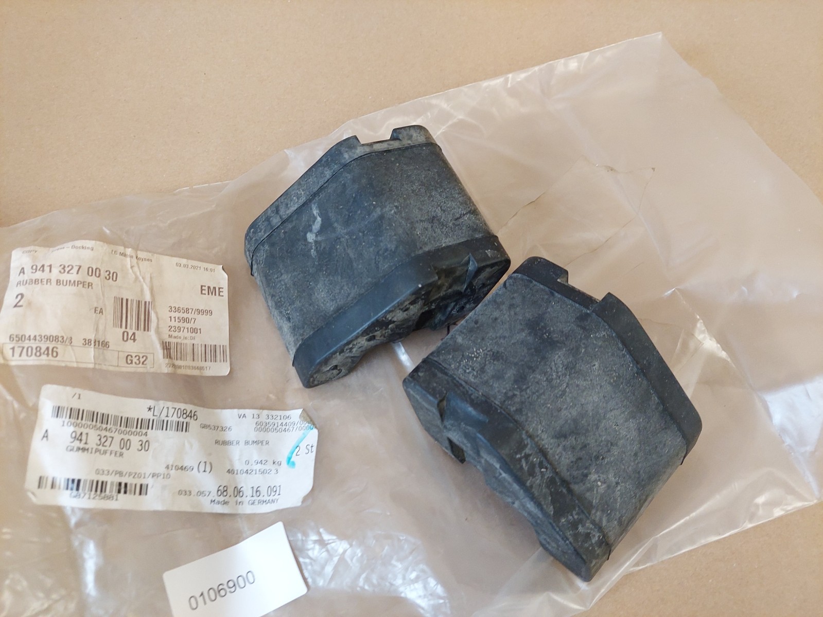 Mercedes Actros Atego Front Axle Stop Emergency Rubber Set A9413270030 Genuine