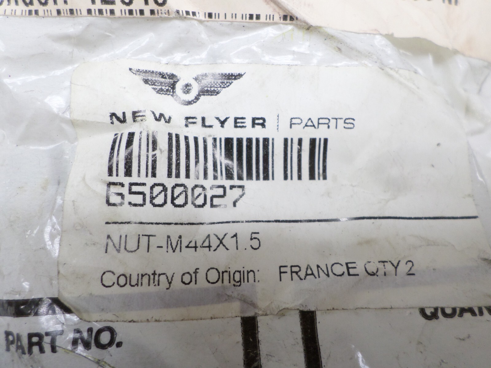 Lot of 2 New Flyer 6500027 M44X1.5 Differential Nuts