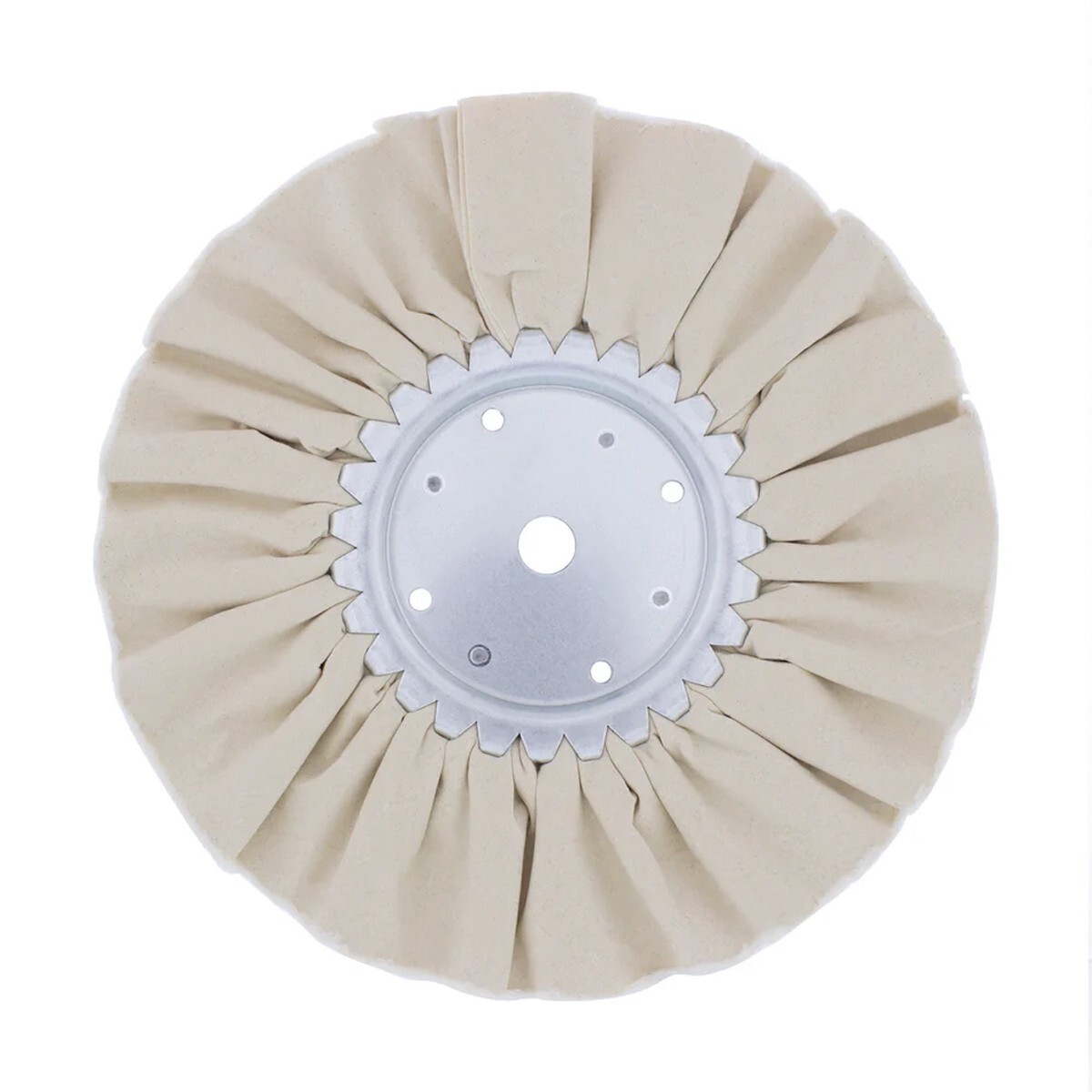 United Pacific 90031 10″ White Treated Airway Buff – 5/8″-& 1/2″- Arbor- 1 Unit