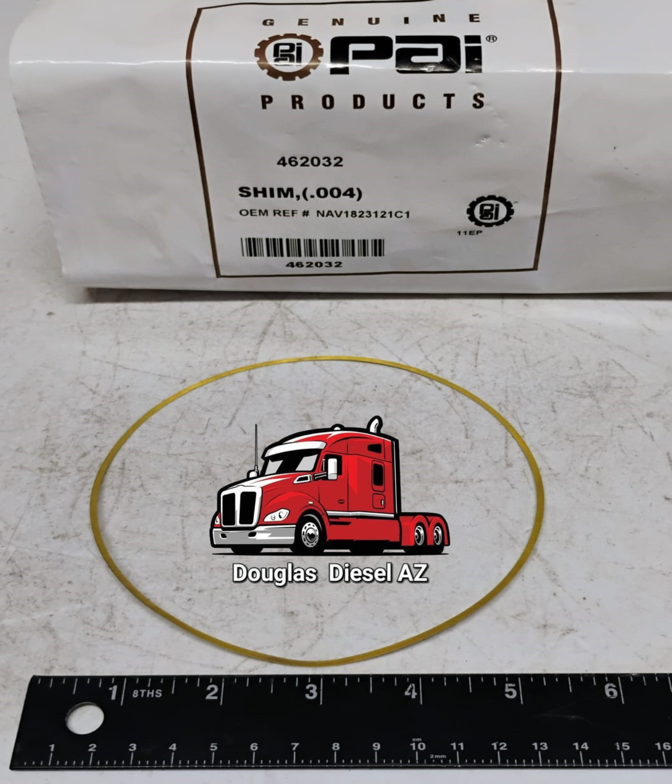 PISTON LINER SHIM .004 inch for DT466. PAI# 462032 Ref.# INTERNATIONAL 1823121C1