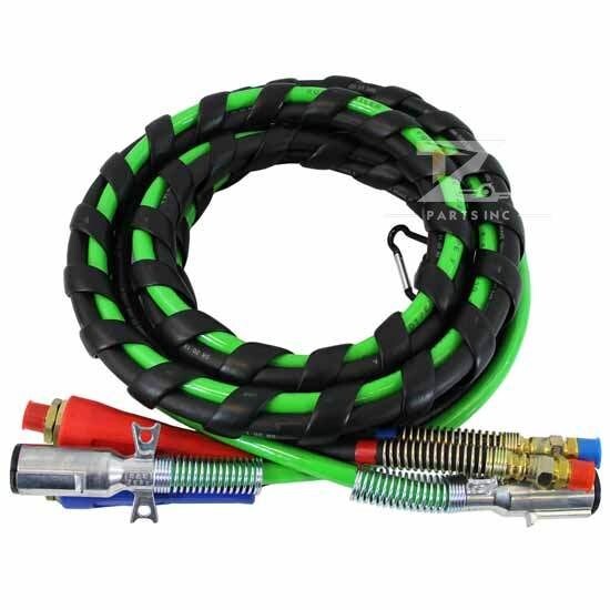 Tractor Trailer Electrical and Air Lines Hoses 3in1 15″ with Glad Hands