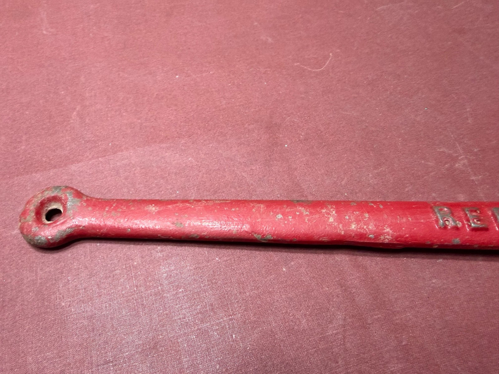 Vintage RED JACKET Cast Iron Float Lever Arm, Livestock Float Arm, PAT.5-15-1917