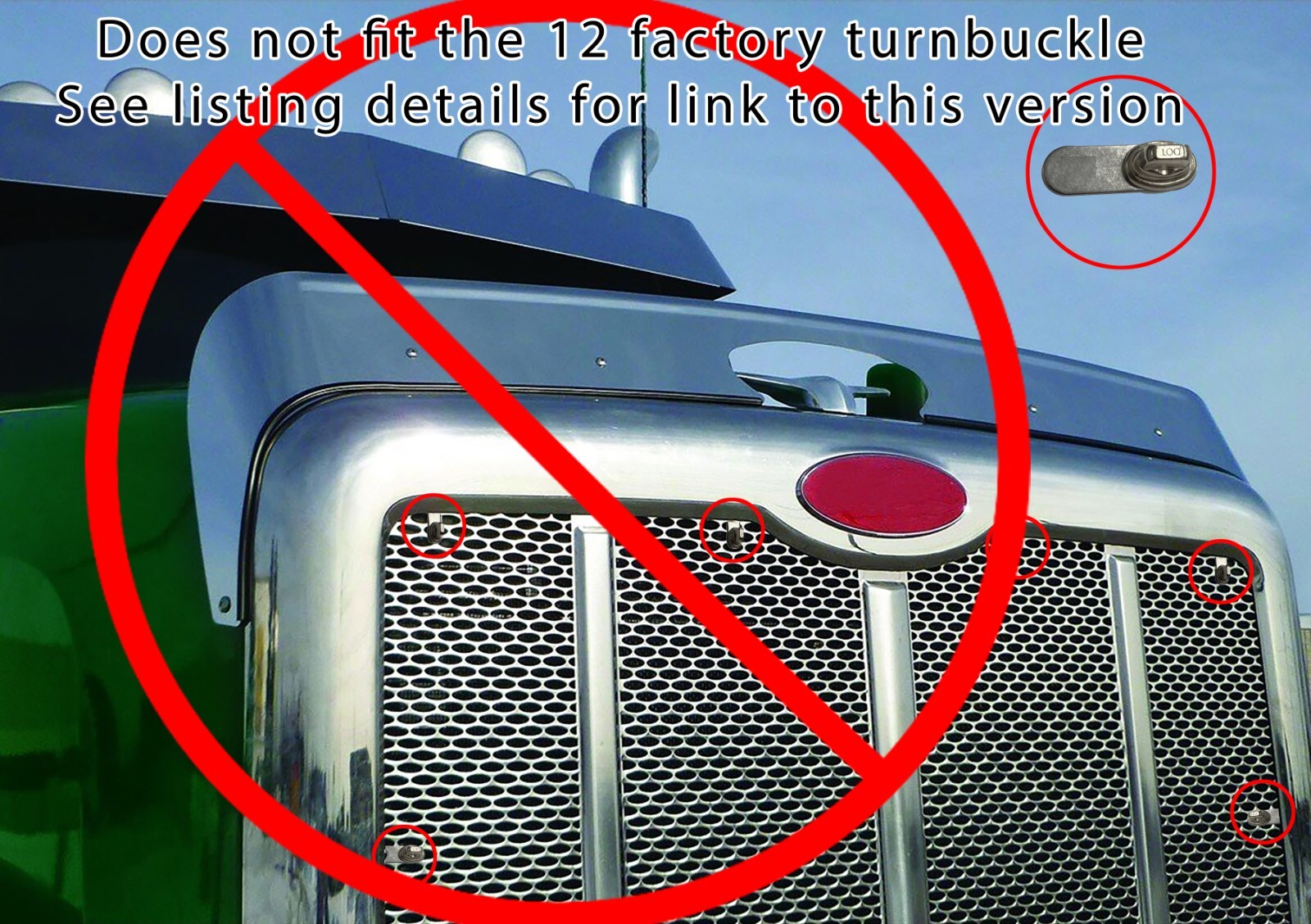 Peterbilt 567 Premium Pete Bug Screen (w/o factory hardware on grille)