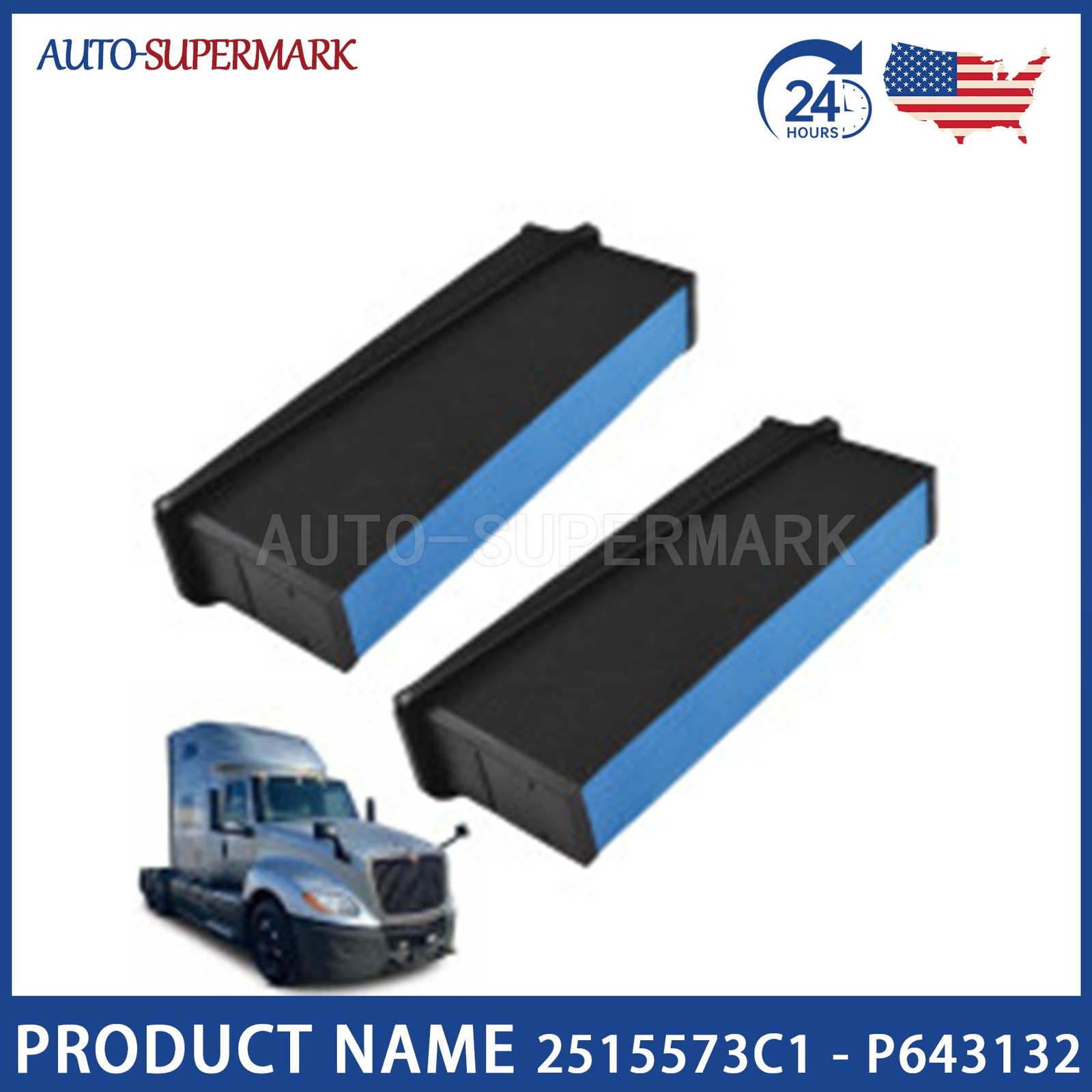 2515573C1 – P643132 2PCS Engine Air Filter for International LT LT625