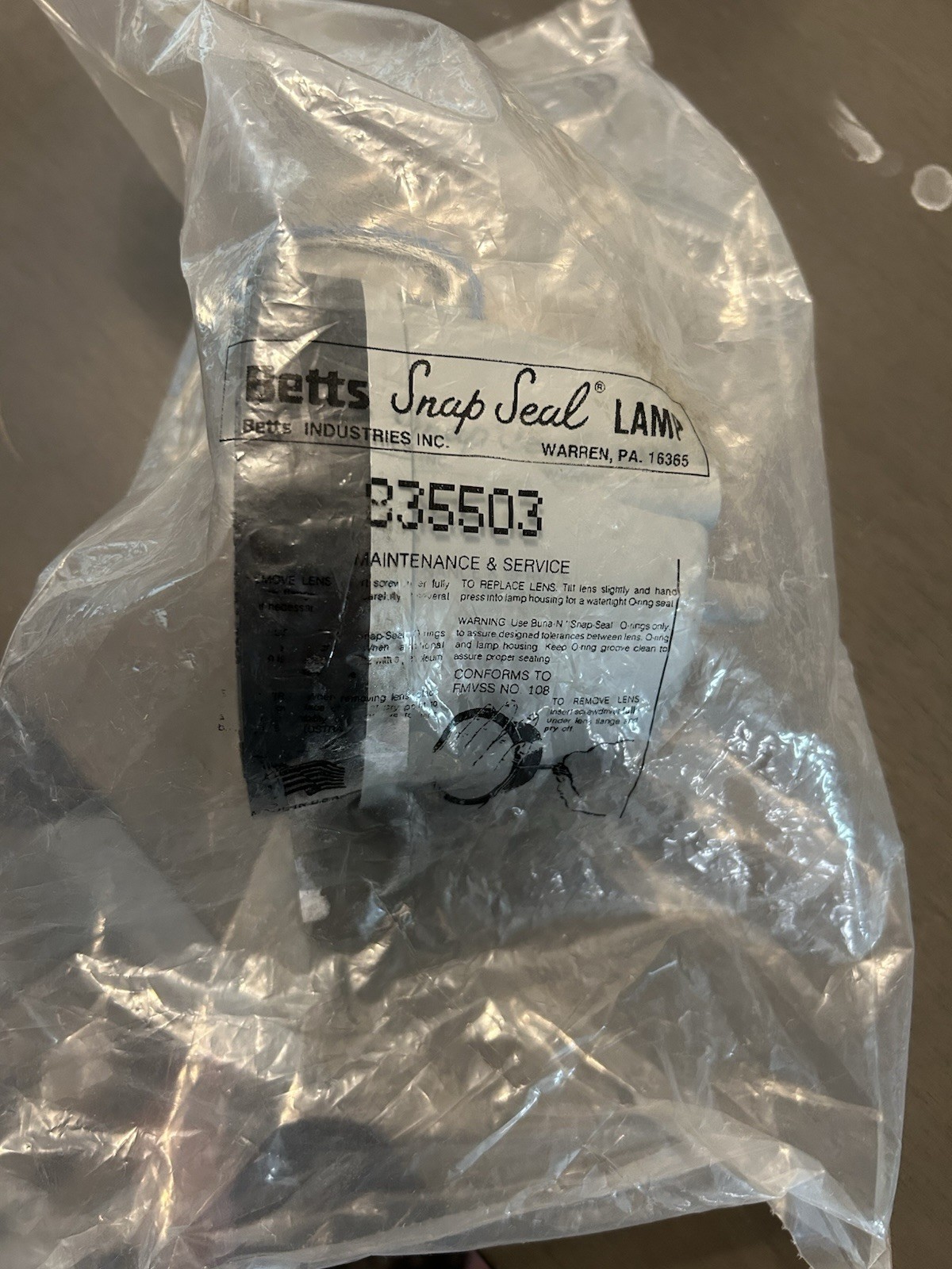Betts Snap Seal Lamp – Part #835503
