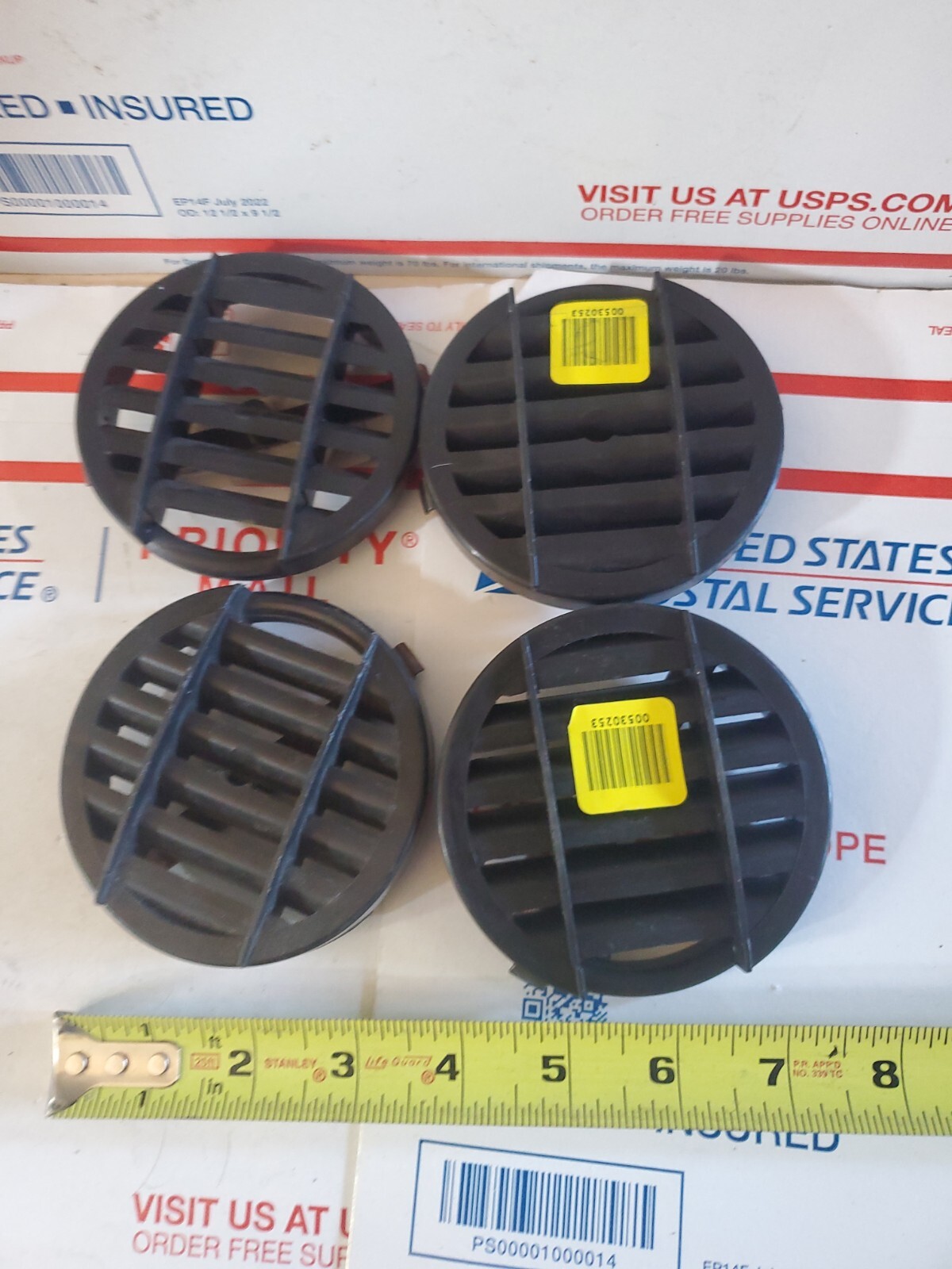 0530253 Bluebird Black Round Diffuser LOT OF 4 SHELF WEAR NEW , U4