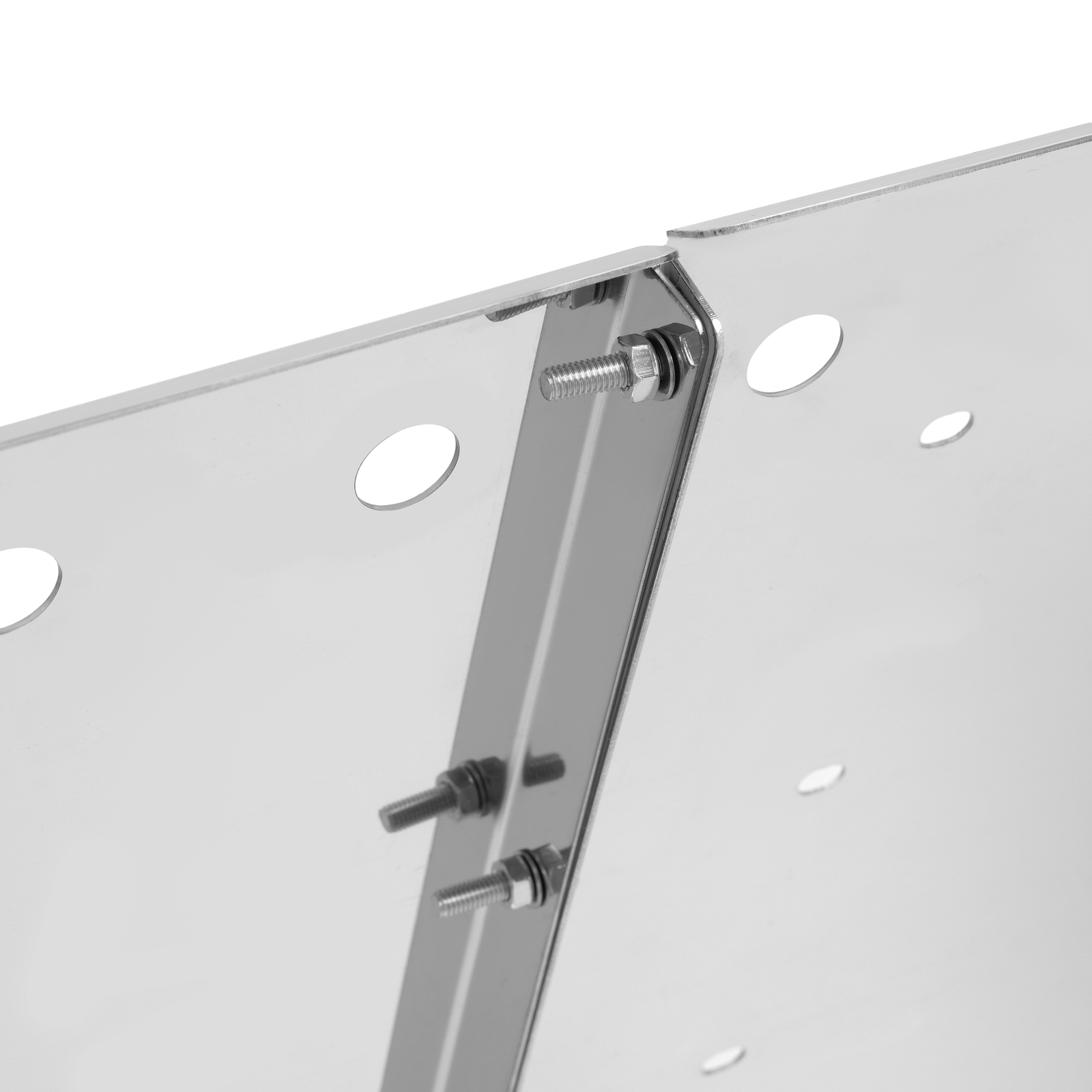 Stainless Steel Bulleye Hole Roof Sun Visor 14″ For Kenworth W990 T680 T880