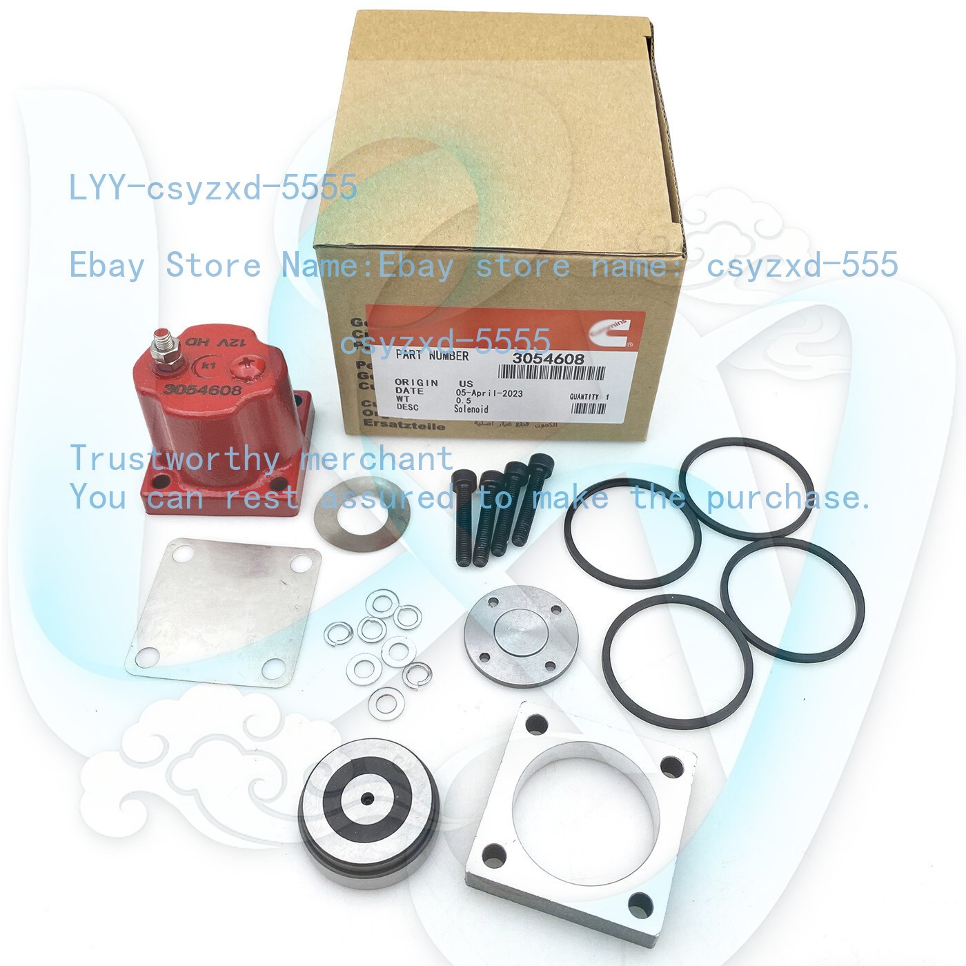 Fuel Shutoff Valve Set Fits for Cummins N14 180204 209940 3054608 Solenoid New