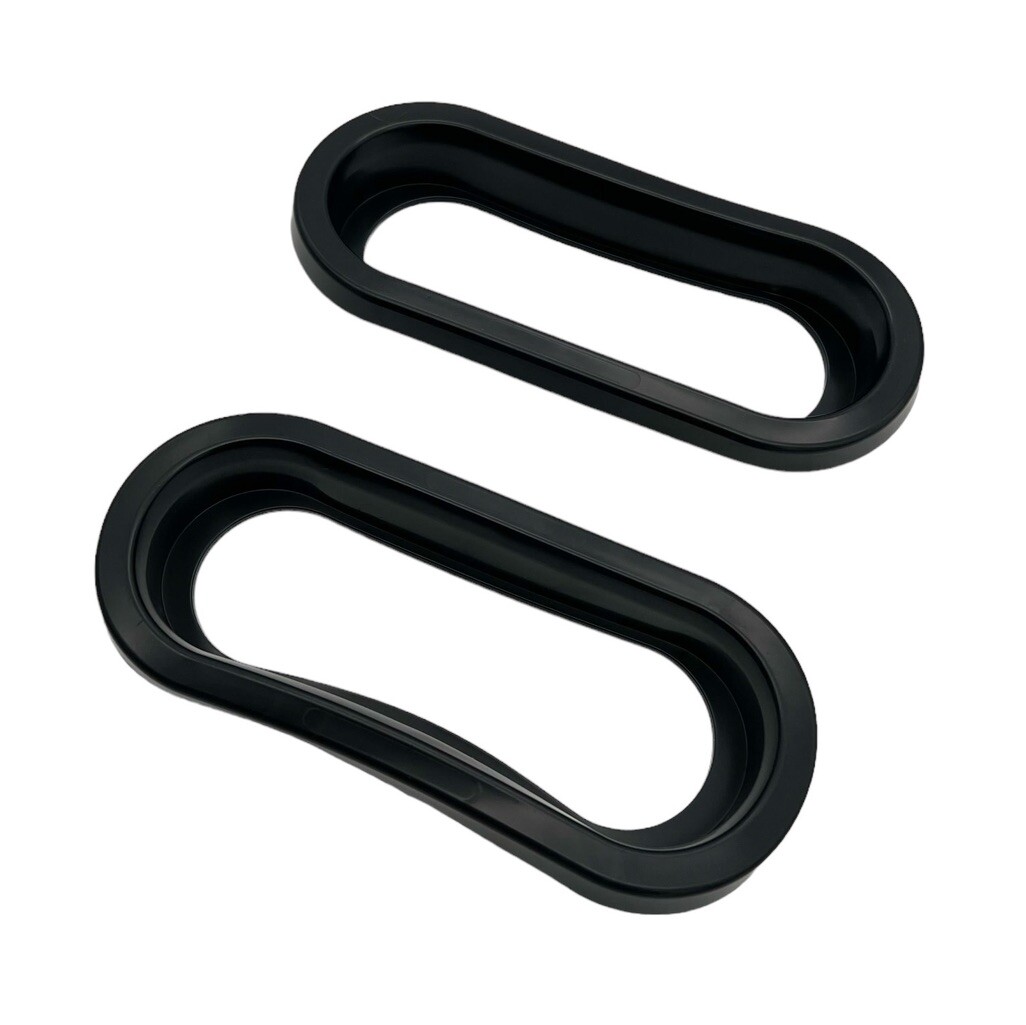 Pair 6″ Inch Oval LED Trailer Tail Light Black Rubber Grommets For RVs Trucks