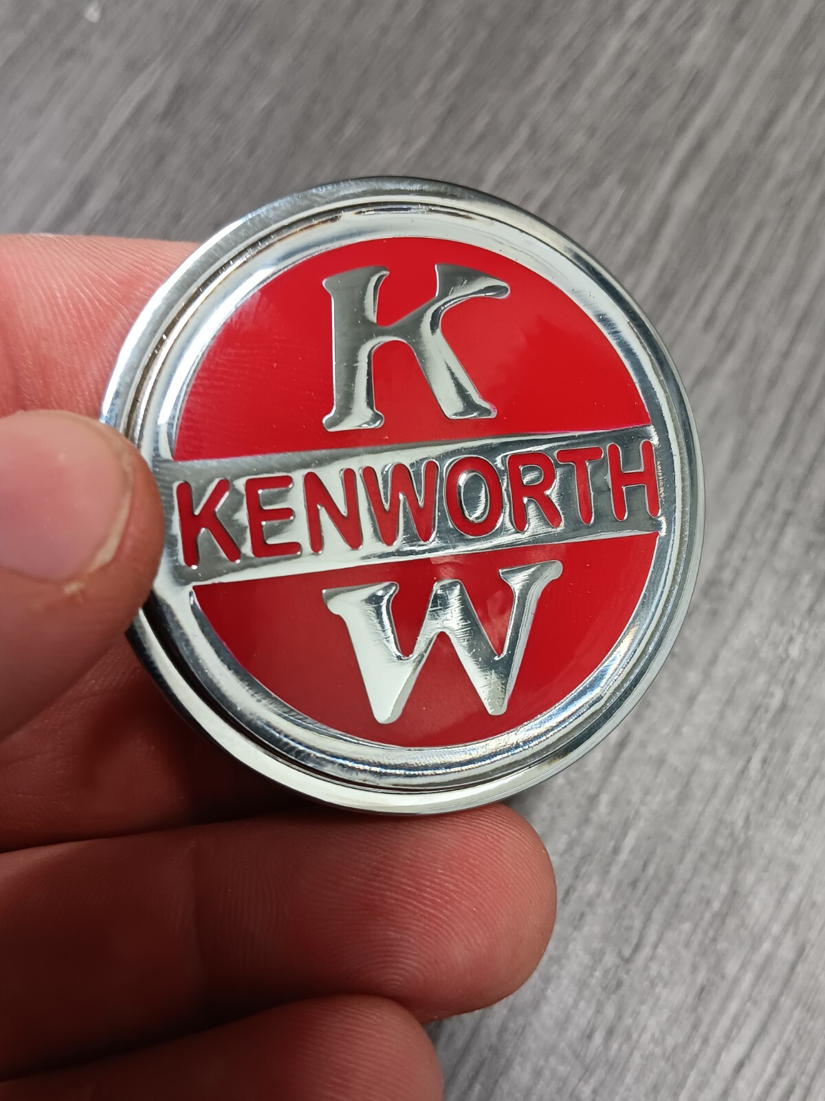 Kenworth KW vintage style Air brake Valve Knob chrome metal *PIN STYLE*