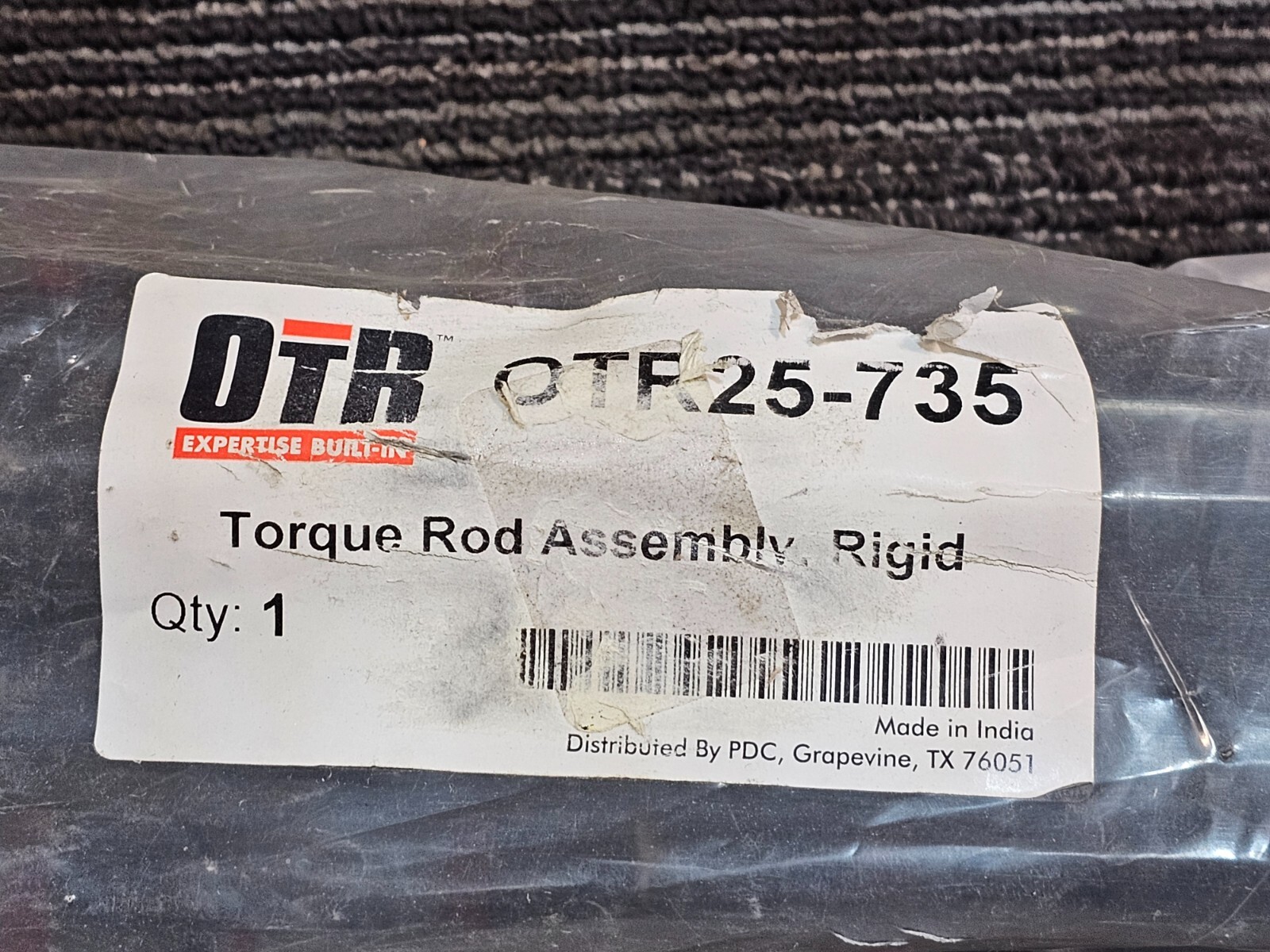 OTR Rigid Torque Rod with Bushing Assembly 19 1/4″ OTR25-735 Replaces TR005