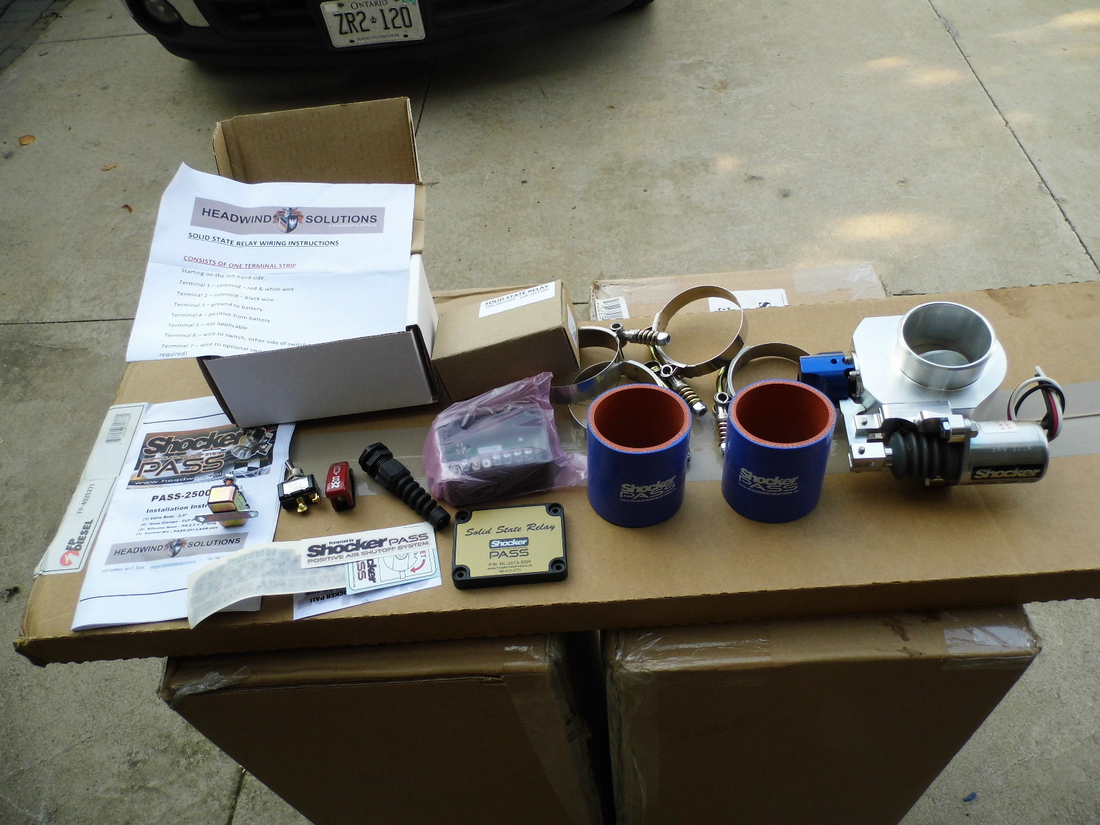SHOCKER PASS-25 24V POSITIVE AIR SHUT-OFF SYSTEM 24V DIESEL 2.5 INCH INTAKE