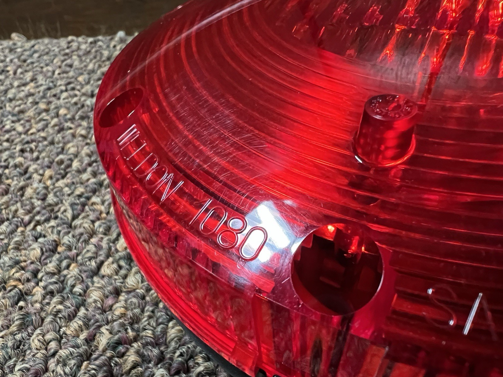 New Genuine Weldon 1080 Red Round 7” Surface Mount 2 Wire Stop Turn Tail Light