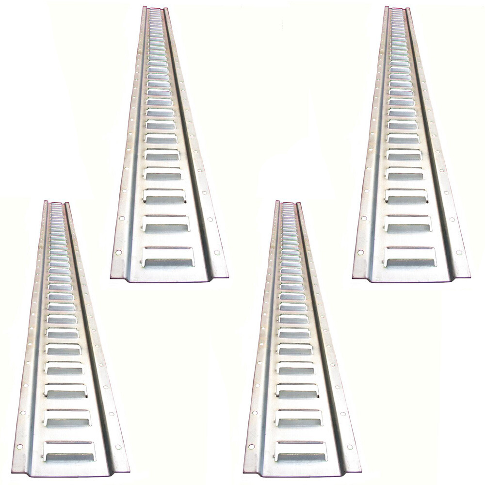 4 Piece E-Track 5 Ft Horizontal Trailer Tie down Heavy Duty 12 Gauge for Trucks