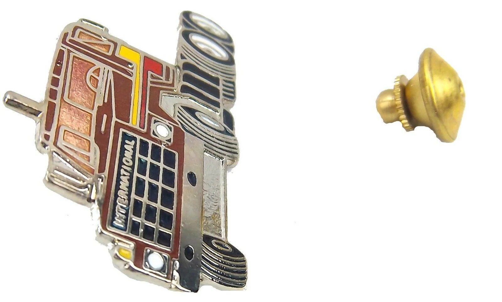 Semi Truck Hat Pin Tie Tack “International” Painted Metal Stud Mount BJ661-TT