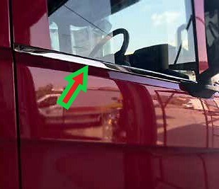 Scania NG SC S/R 2016 UP WINDOW LATH CHROME Stainless Steel 2 Pieces.