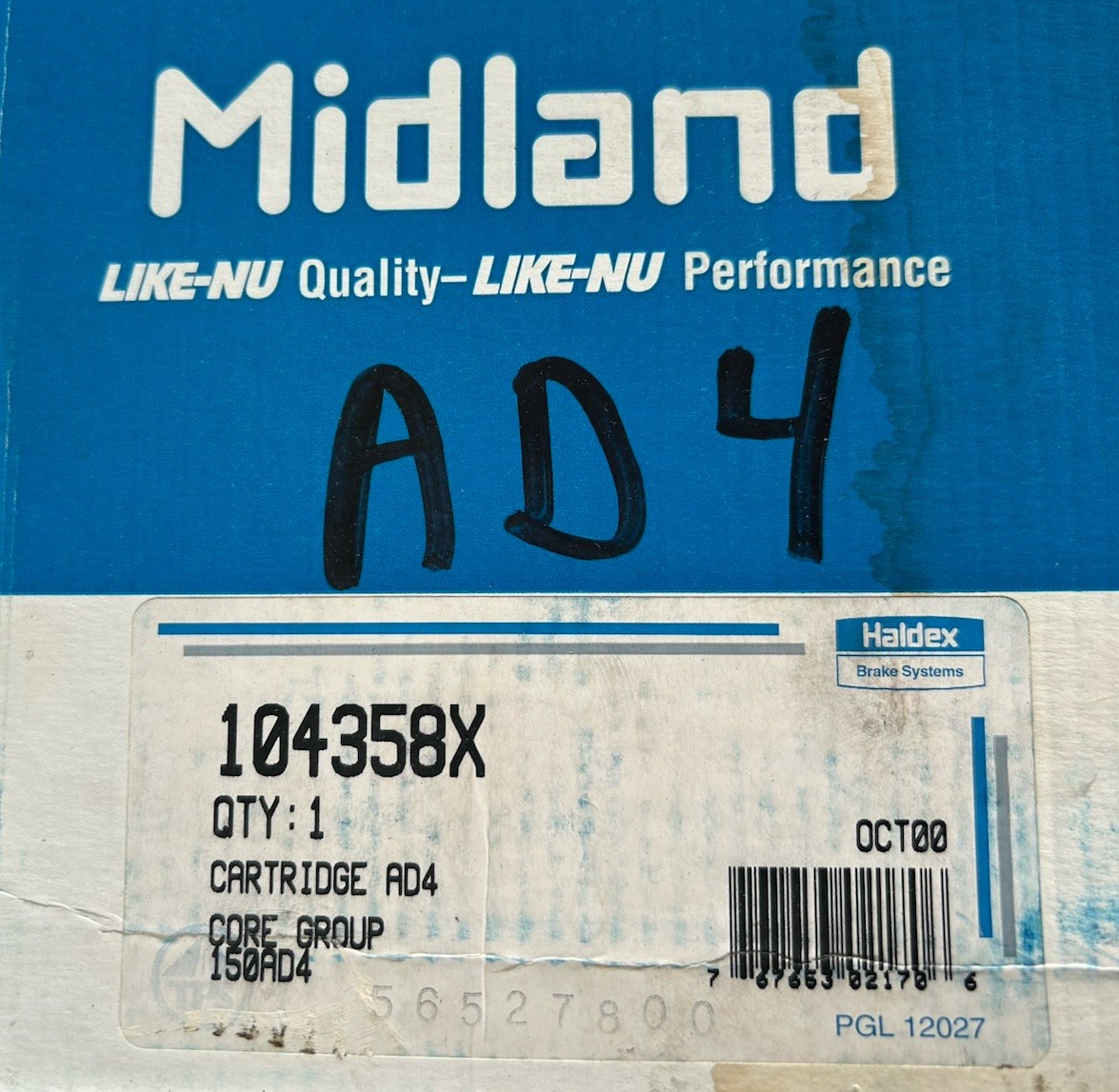 104358X MIDLAND LIKE-NU NEW GENUINE ORIGINAL OEM CARTRIDGE AD4