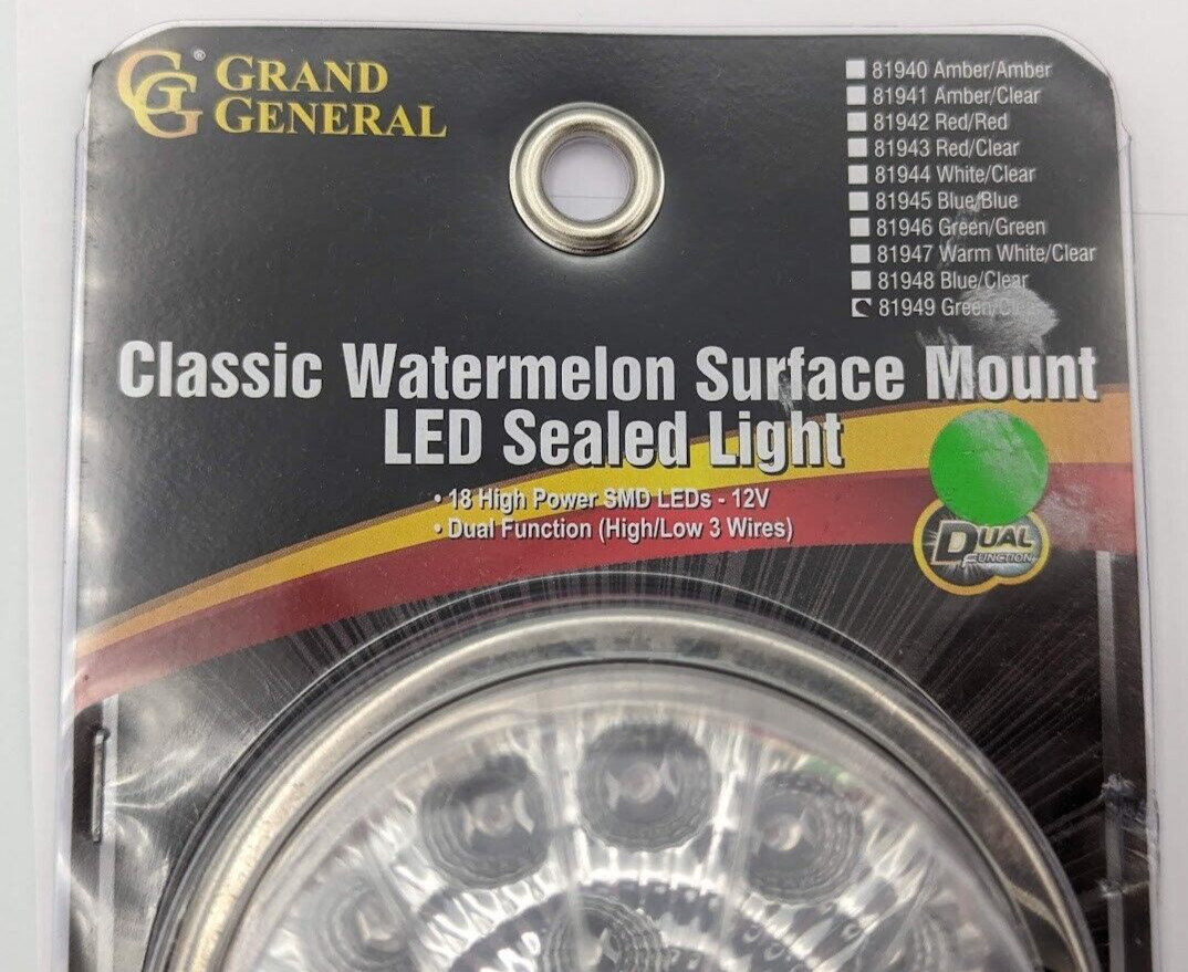 TWO PACK Grand General 81949 Classic Watermelon Surface Mount Turn/Marker Light