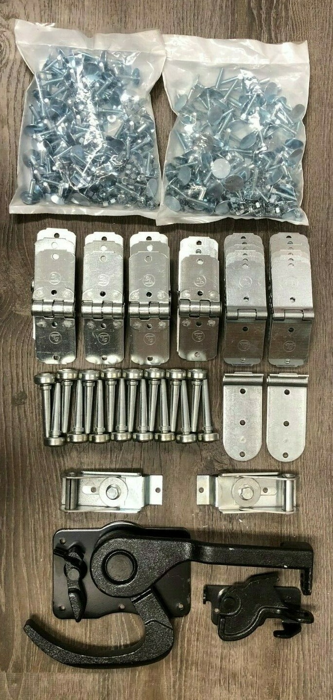 46 Piece Todco Door Repair Kit w/ 1″ Hinges, Rollers & Lock & Keeper