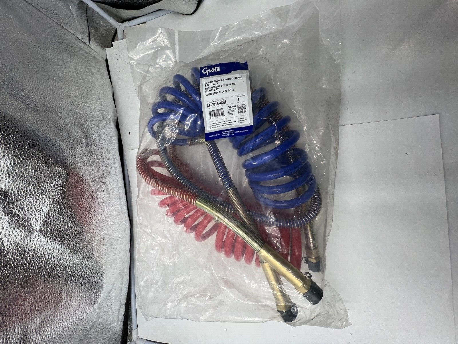 Grote 15′ Air Coiled W/12″ & 40″ Leads & Brass Handle 81-0015-40H