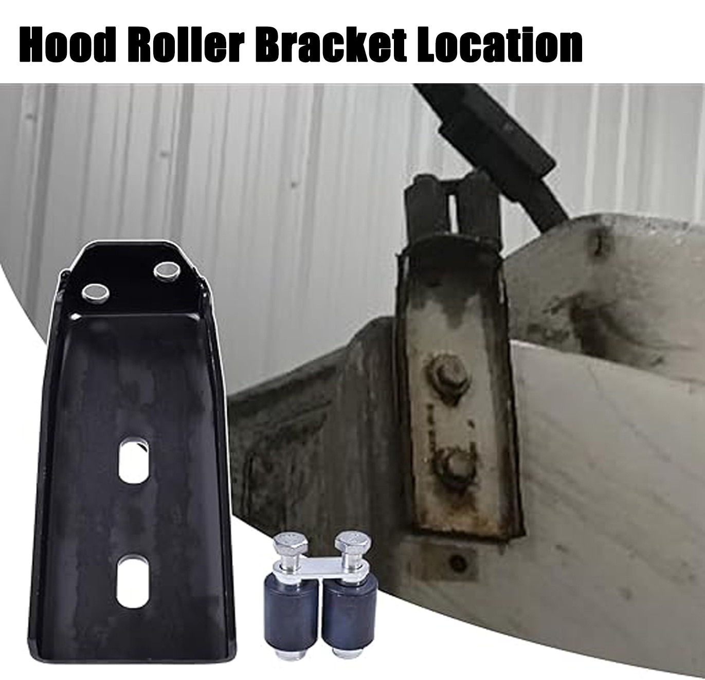 Hood Roller Bracket Kit w/Rollers & Hardware New For Peterbilt 386 L11-6109