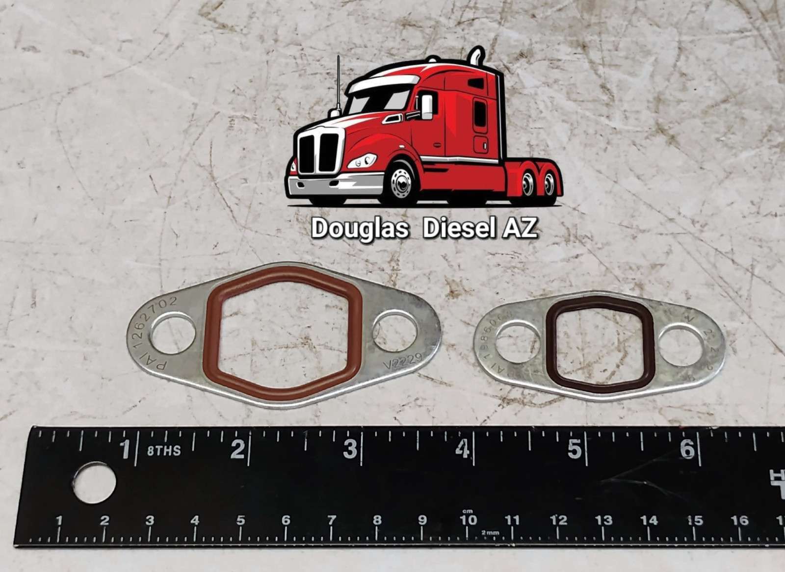 TURBO OIL DRAIN & SUPPLY GASKETS for C15. PAI Brand. Ref. # CAT. 1262702 1986068