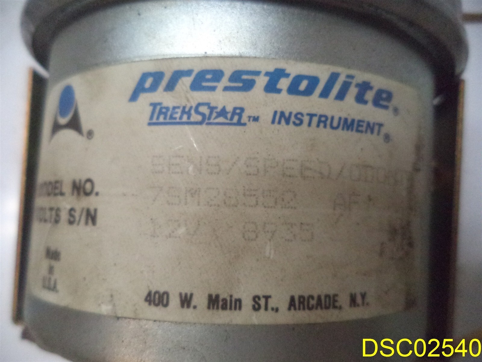 Prestolite Speedometer Model No. 7SM28552 AF, 12V