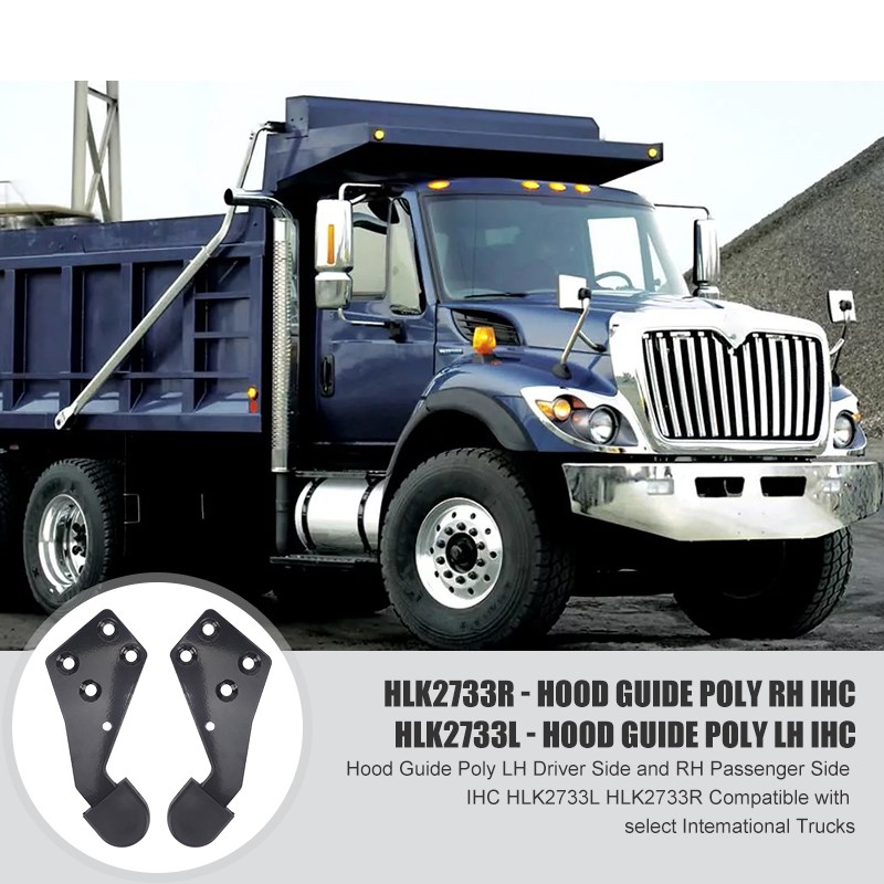 Left+Right HLK2733L HLK2733R Hood Guide Poly For Select International Trucks