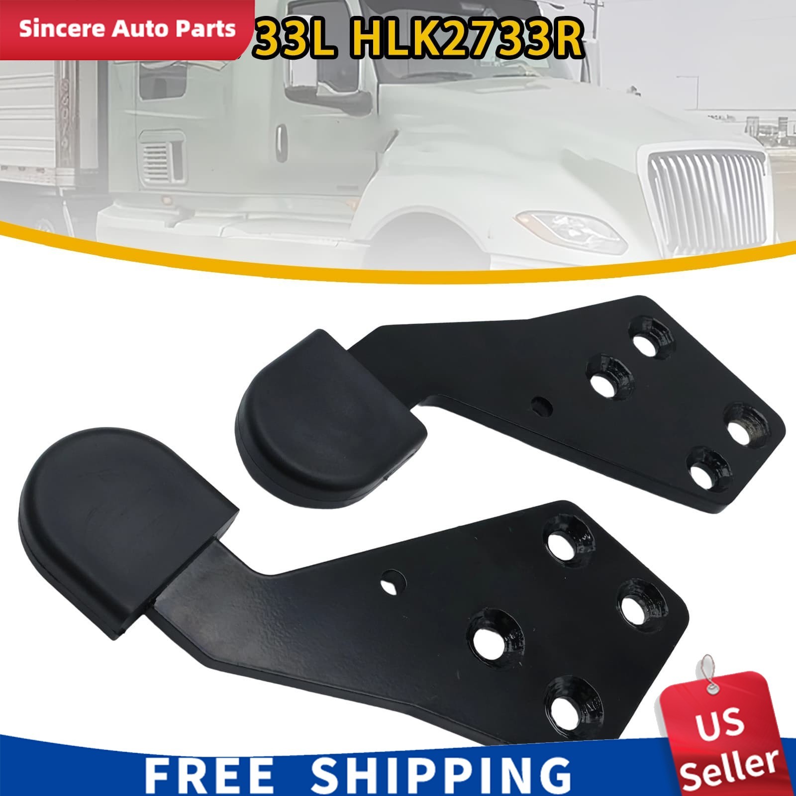 2Pcs For Select International Truck Hood Guide Poly Left+Right HLK2733L HLK2733R