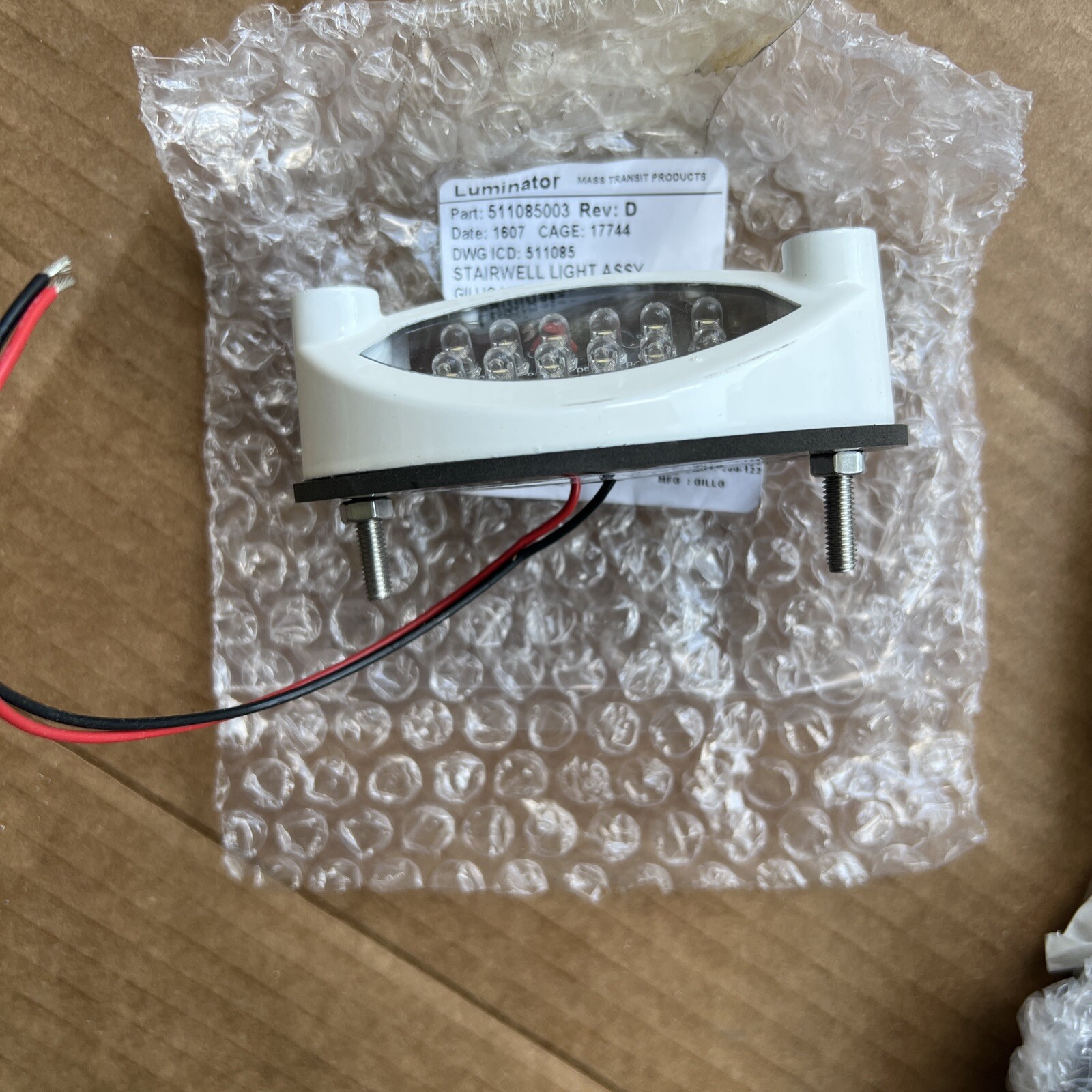 Luminator 511085-003 Stepwell Lamp, Inside/Outside Gillig Buses P# 82-74563-000