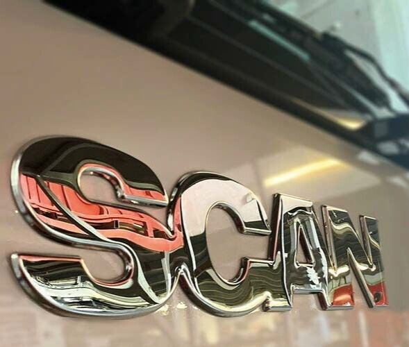 NG S500 – R450 Name Badge Chrome Stainless Steel 1 SET. For Scania