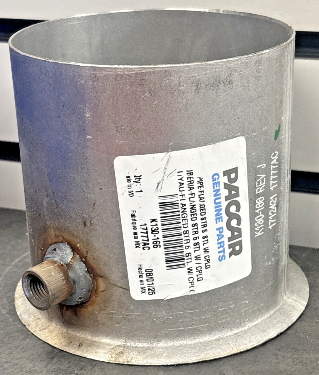 NEW OEM HEAVY-DUTY STAINLESS STEEL FLANGED 5″ EXHAUST PIPE w/ COUPLING ~K130-166