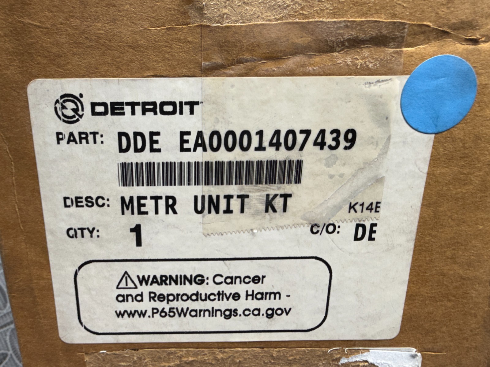 Genuine OEM Detroit Diesel EA0001407439 Mercedes-Benz DEF Metering Unit Kit