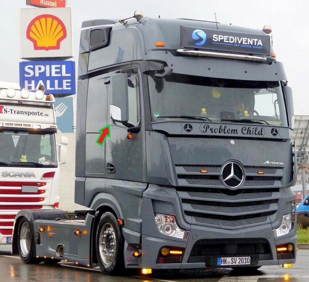 Mercedes ACTROS MP4 MIRROR COVER CHROME Stainless Steel 2 Pices.