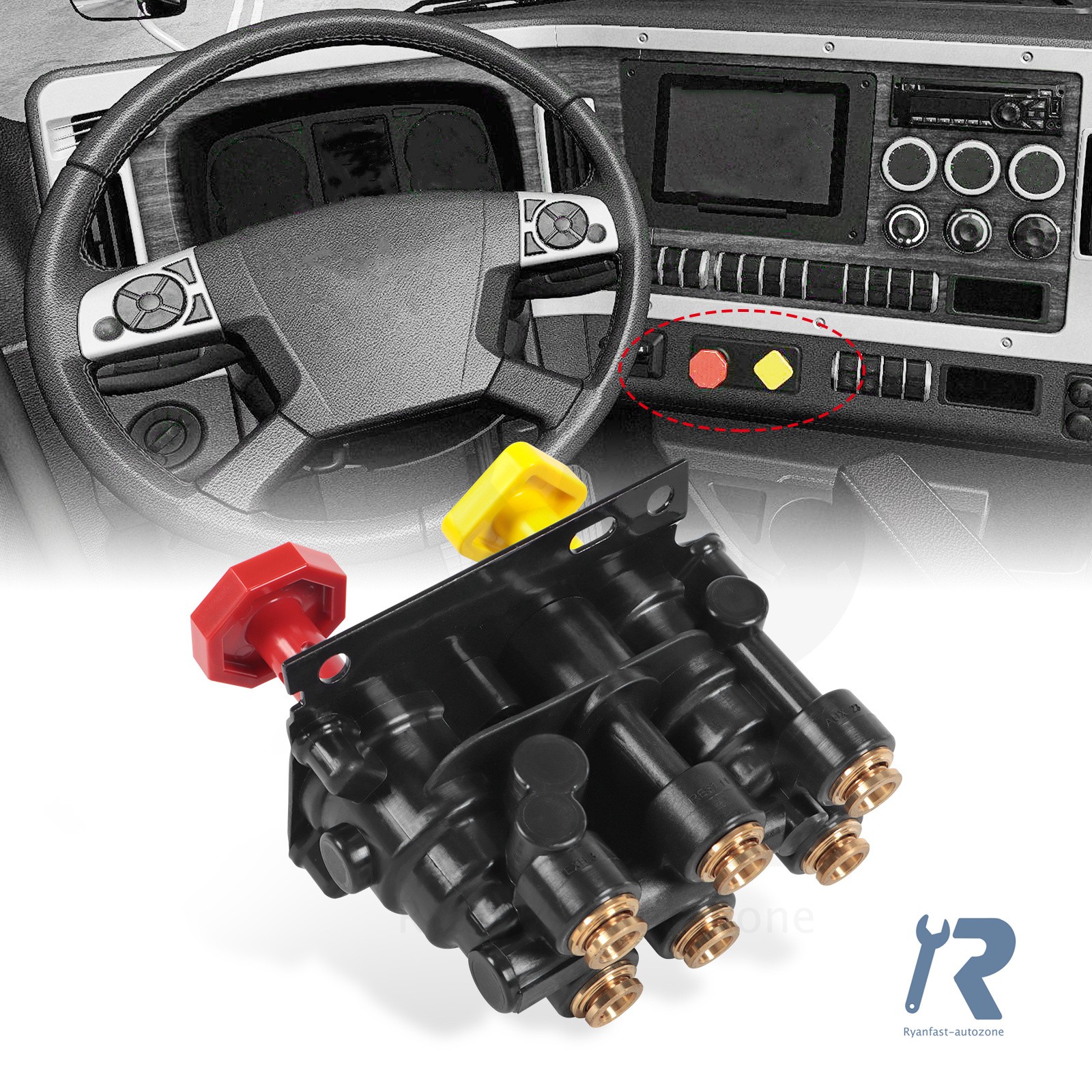 MV3 Dash Air Brake Control Valve For Haldex Volvo 20560009 Keene Truck KN20619