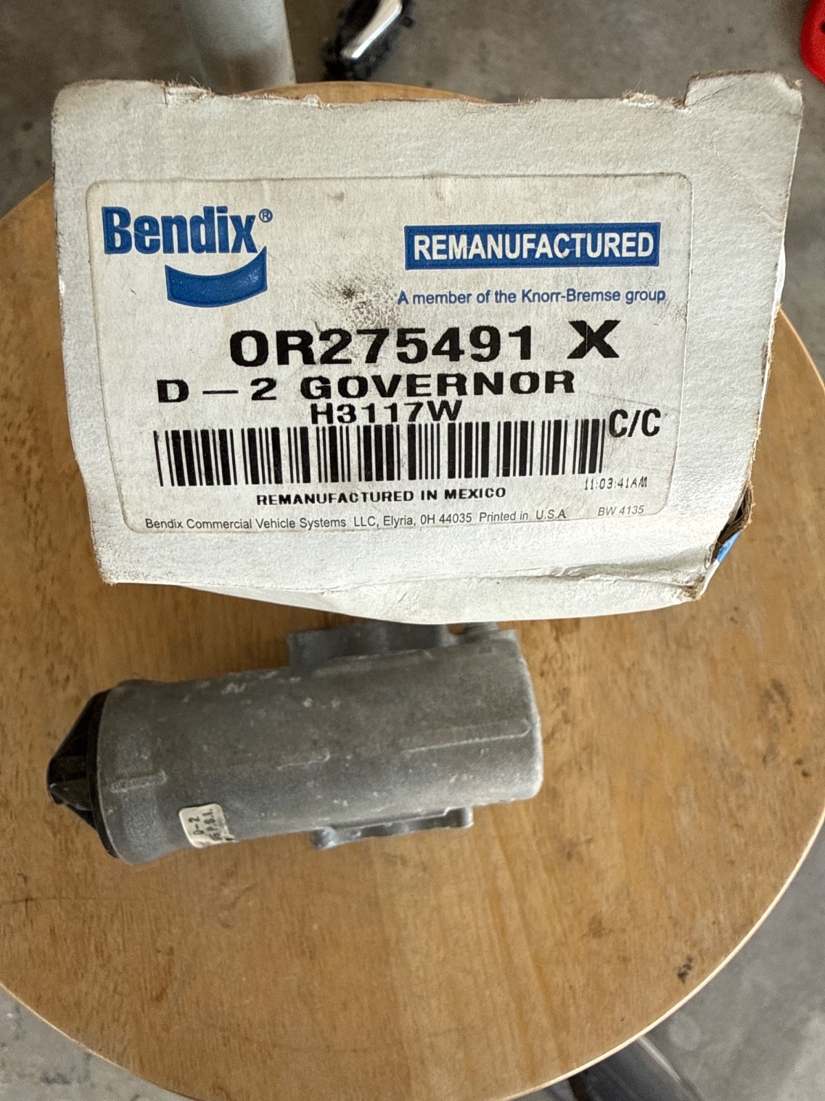 Bendix D-2 Reman Air Governor Valve OEM Part # OR275491X – Free Shipping