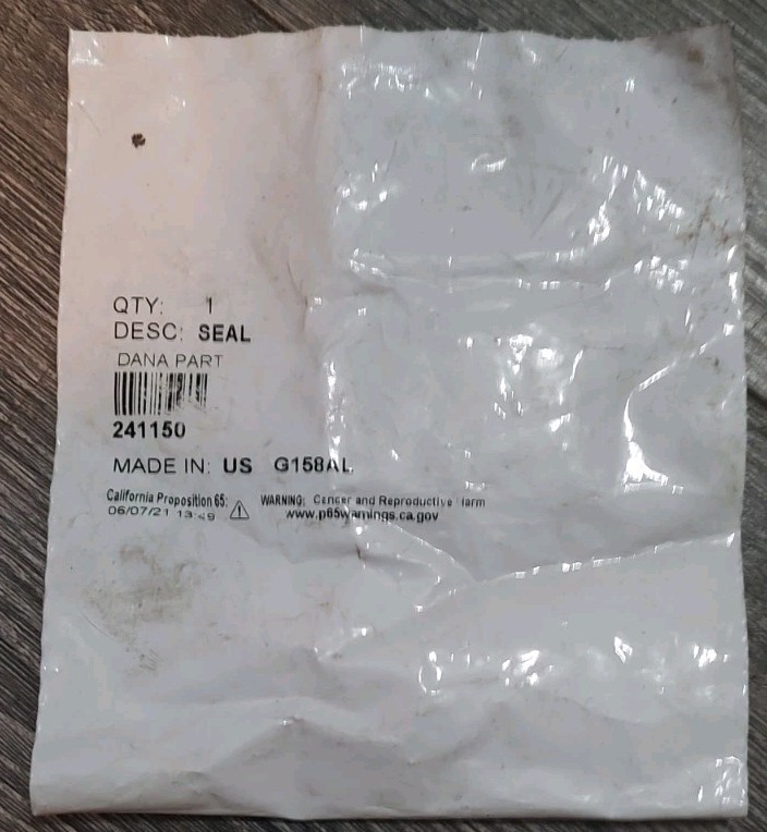 Dana Spicer Off-Highway Piston Rod Seal Part# 241150