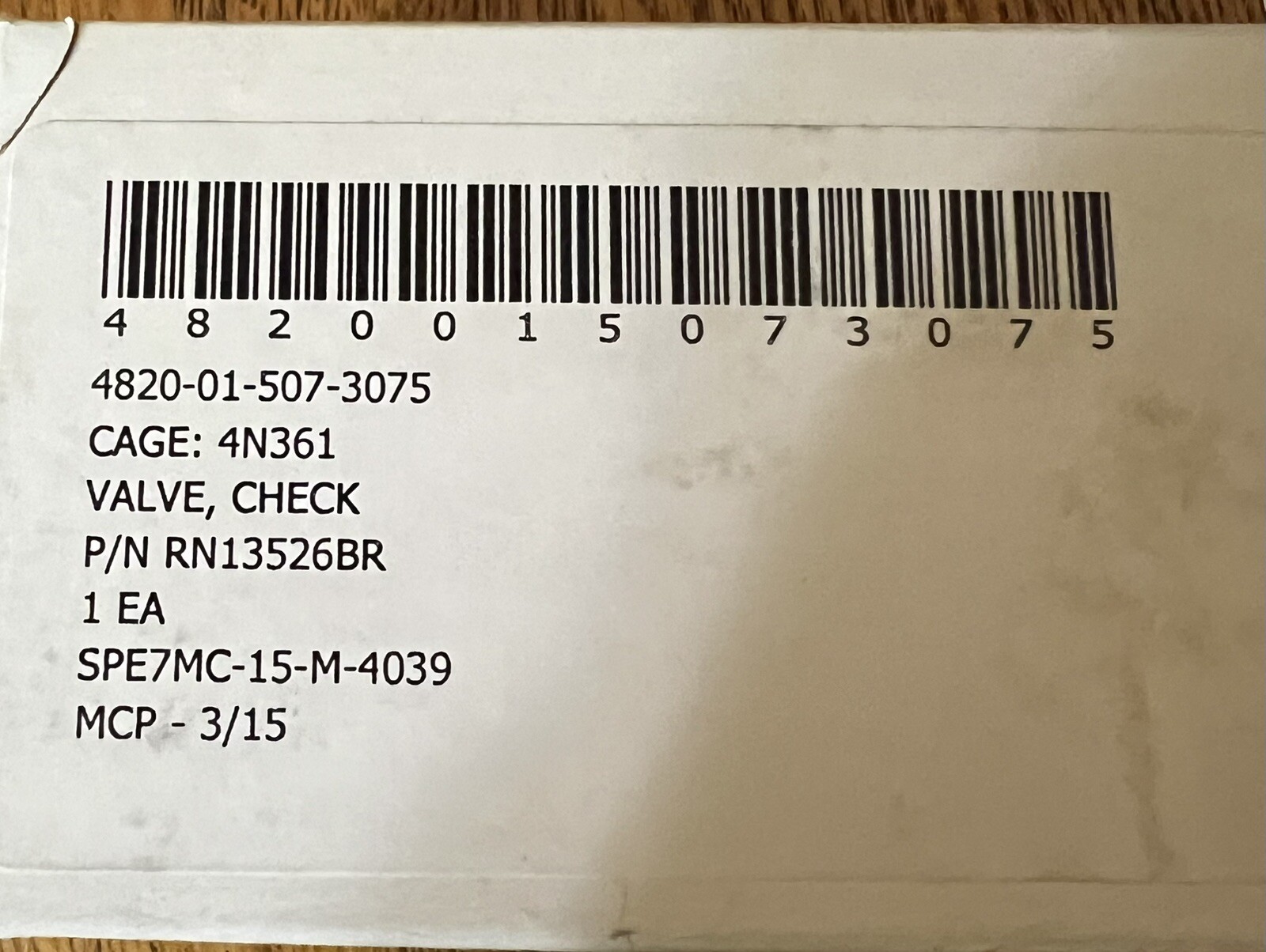 Meritor Air Brake Check Valve 4820-01-507-3075