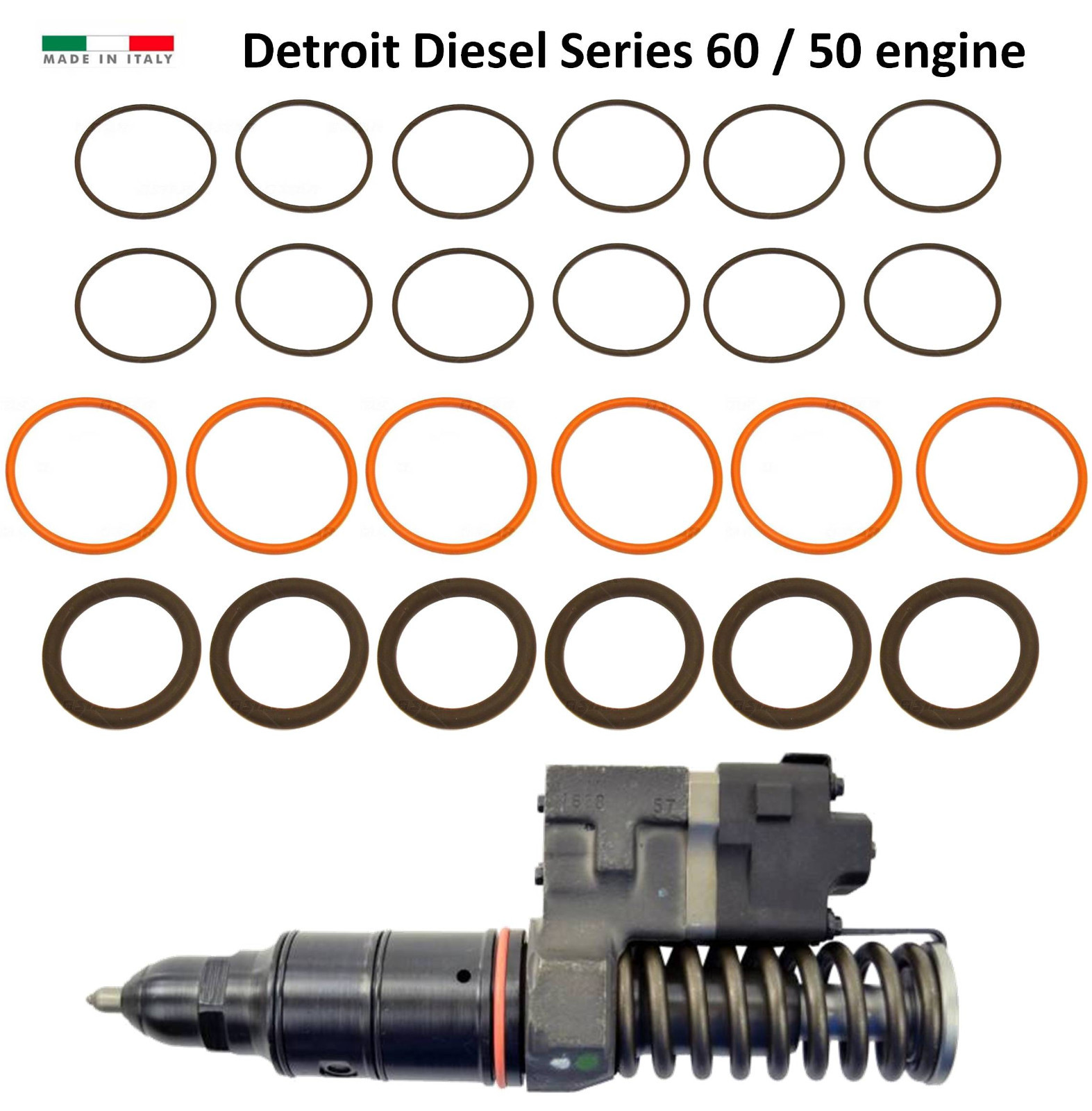 Injector O-Ring Seal Kit for Detroit Series 60 & 50 Ref # 5234702 23511870 6 set