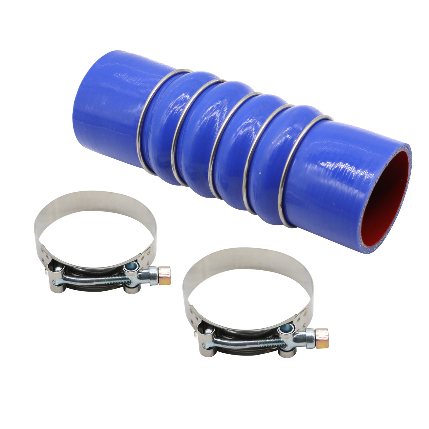 2PCS Silicone Coolant Hose F50-6308 W/ Clamps For PACCAR Peterbilt & Kenworth