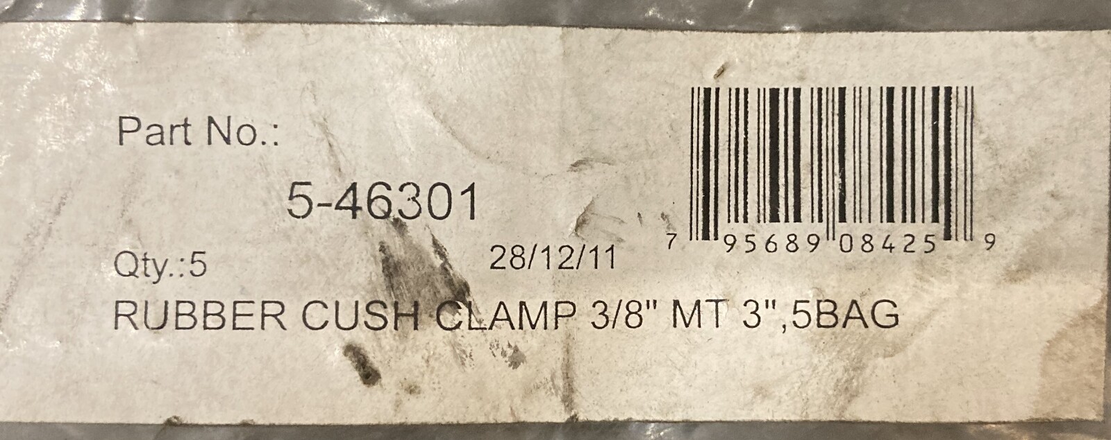 QTY 5 New Genuine Phillips 5-46301 Rubber Cush Clamp 3/8″ MT 3″