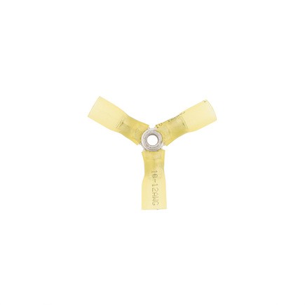 United Pacific 98198 3 Way Terminal 5 Pieces, Yellow, 12 10 Awg, Cs Heat Shrink