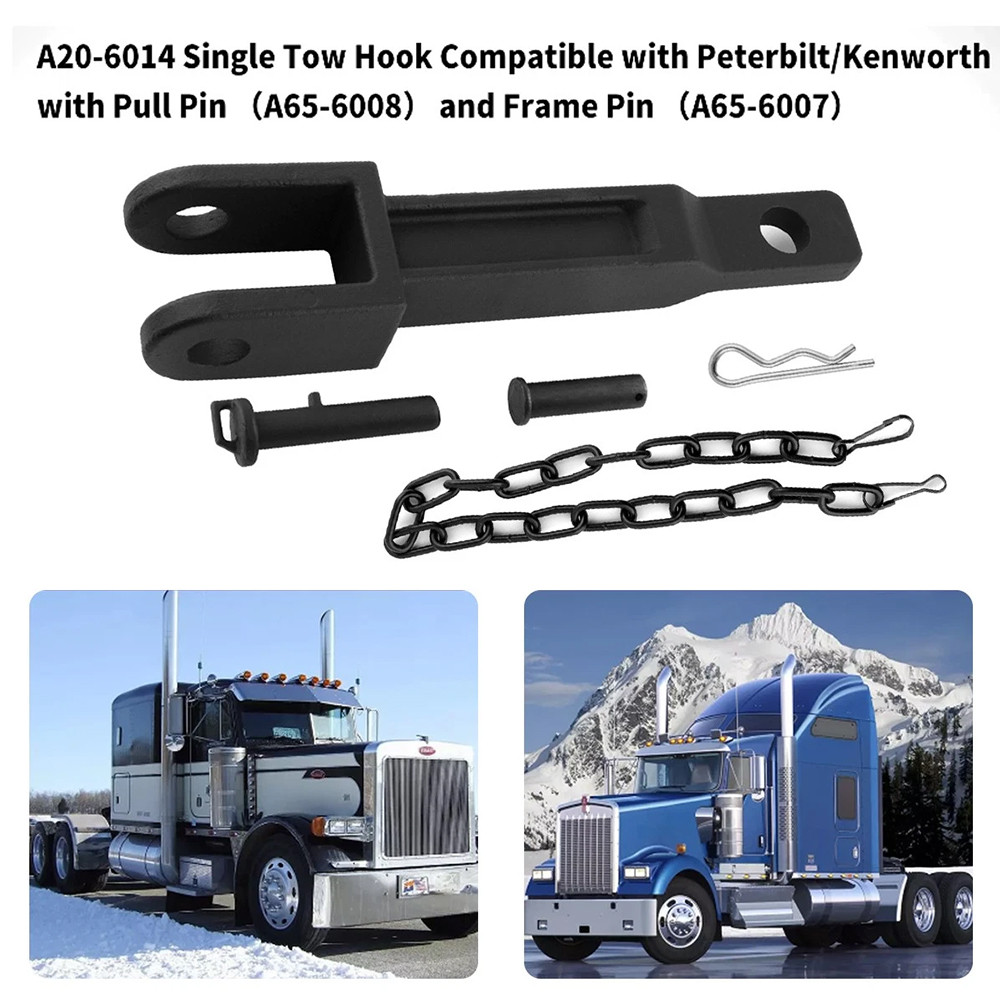 2 Sets Tow Hook Fit Kenworth Peterbilt With Pull Pins/Frame Pins A20-6014