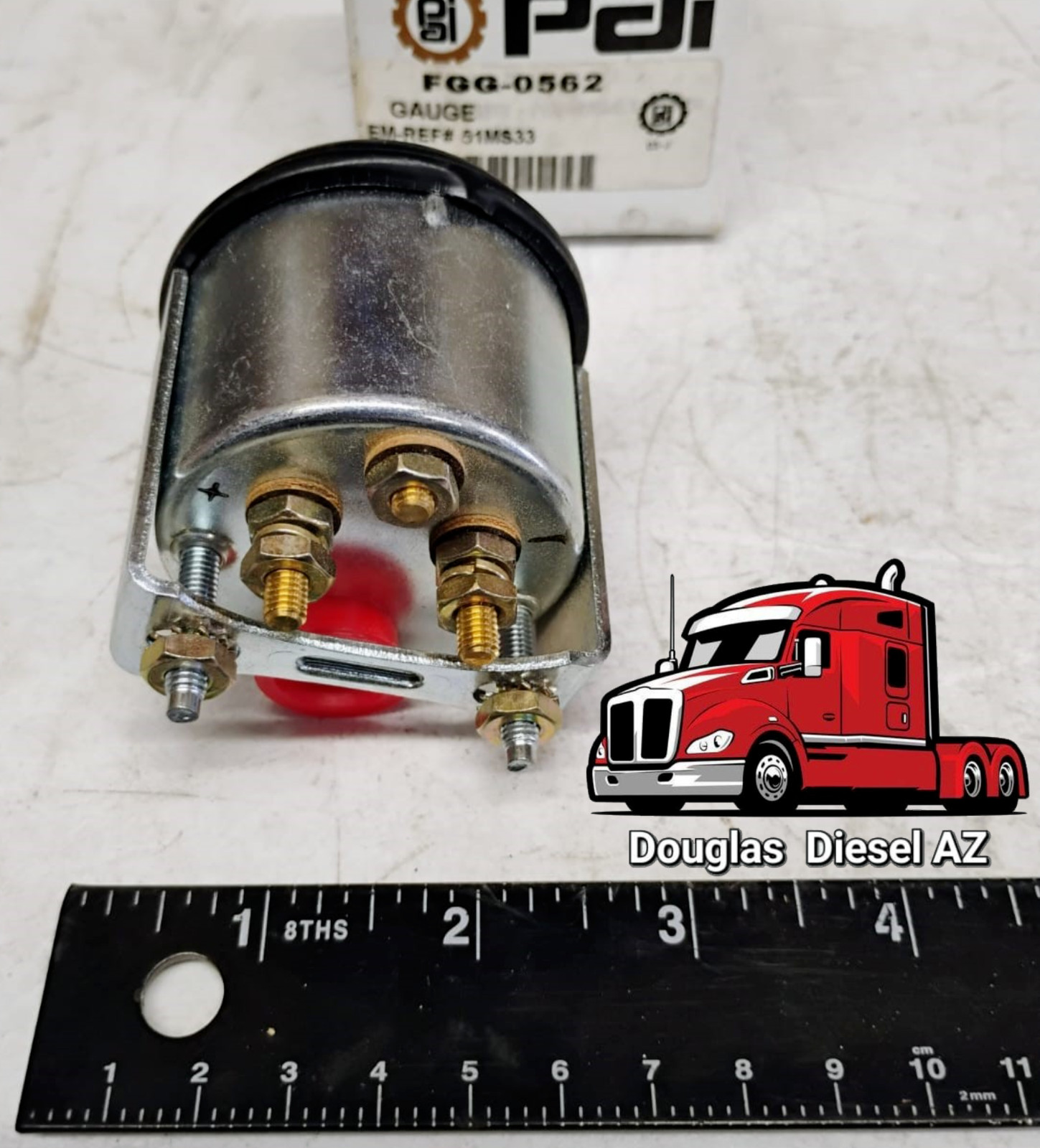 VOLTMETER GAUGE 24 Volt for Universal Use. PAI# FGG-0562 Ref# MACK 51MS33 51MS24