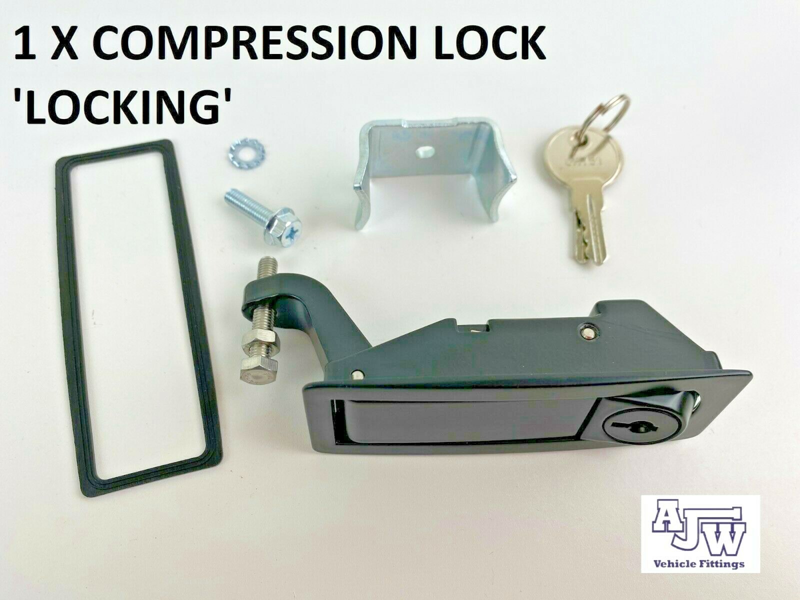 Compression Latch Raised Lock Trigger, Black, Locking (4 Pack) 1-25mm Grip Range