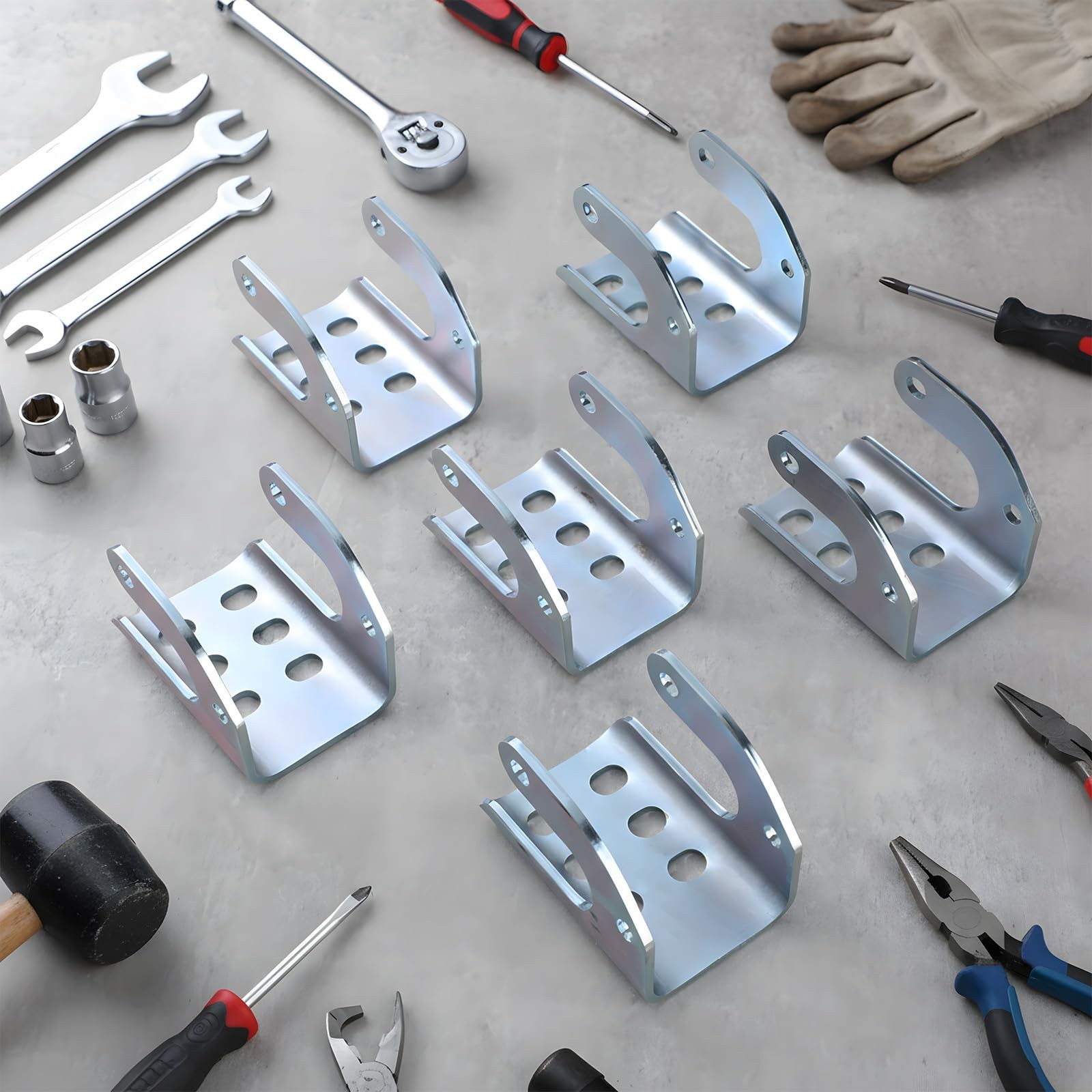 6 Pack Dump Trailer Tarp Stops Bracket for 1705775-1 1703604-1 Silver