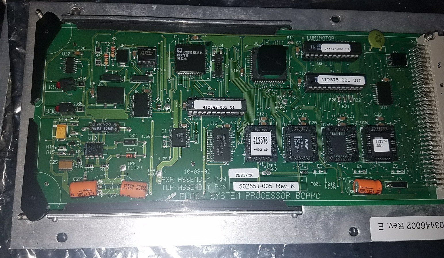 Mark IV Luminator Flash System Processor Board # 503446002, and 502551-005.